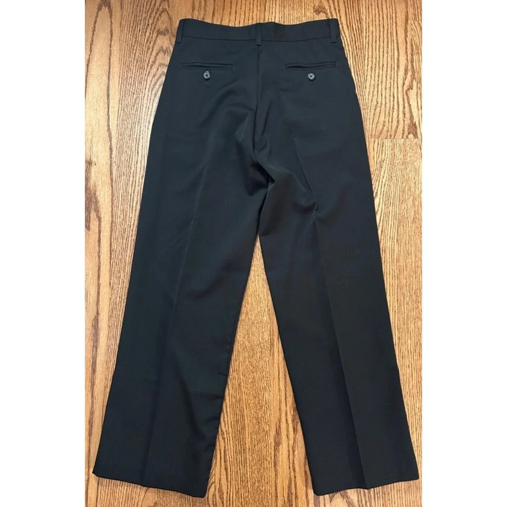 VanHeusen Youth Boys Dress Pants Black size 12 Front and Back Packets